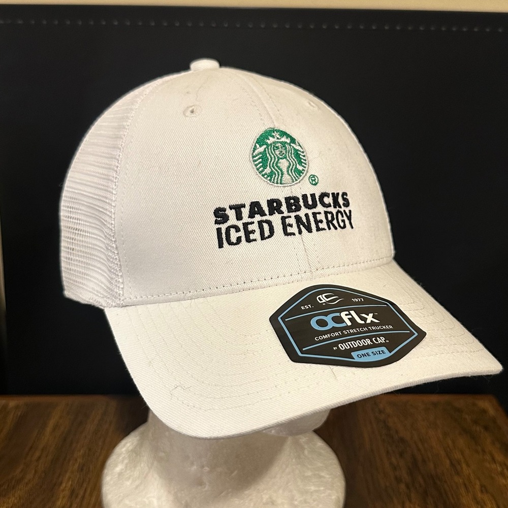 Starbucks Iced Energy White Trucker Hat OCflx Outdoor Cap